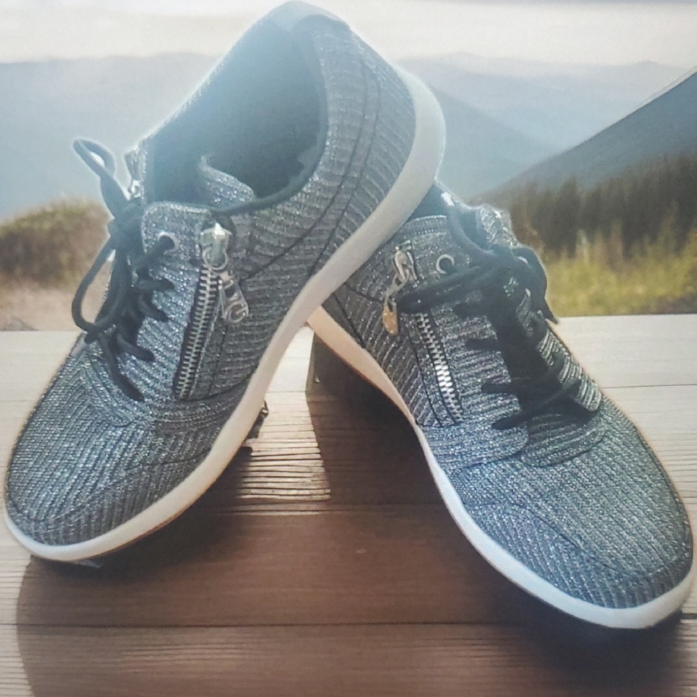 By Guess Silver Sparkle Gym Shoes Size 7.5M